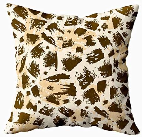 Shorping Body Pillow Case with Zipper, Zippered Pillowcases 20X20Inch Throw Pillow Covers Animal Stroke Pattern Background with Elements for Home Sofa Bedding