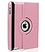 AiSMei Case for 9.7-Inch iPad 5th (2017)/ iPad 6th (2018)/ iPad Air (2015), Rotating Protective Case Cover w/Auto Wake/Sleep Function,Pink