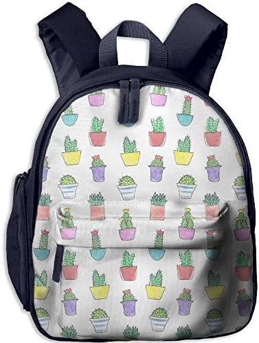 Cute Watercolour Cacti School Backpacks For Boys Girls Cute Bookbag Outdoor Daypack Colorkey