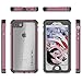 Ghostek Atomic Waterproof for iPhone SE (2020) Case, iPhone 7, iPhone 8 Phone Cover with Heavy Duty Underwater Protection Aluminum Metal Frame (Pink)