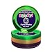 Party Essentials Hard Plastic 40 Count Round Party/Dessert Plates, 6-Inch, Mardi Gras Mix, Green/ Purple/ Yellow