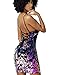 LVKIRING Women's Glitter Sequin Dress Plunge V Neck Sleeveless Backless Bandage Stretchy Cocktail Evening Party Clubwear