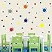 Paint Splatter and Splotches Wall Decal, Abstract Dots Wall Sticker for Art Room Decoration, Colorful Decal for Nursery Room (120 pcs Multicolor Decals)