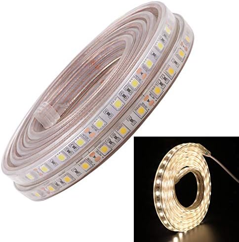 MMYYY Rope Lights 1-100M Dc12V 24V 60Leds/M 5050 SMD Ip67 Waterproof Flexible Tape Led Strip Light with 4Pin Connector for Home Lighting Decor