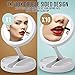 Lighted Travel Makeup Mirror with Magnification as LED Compact Foldable Mirror - Best Foldaway Vanity Mirror USB or 4 AA Battery Power
