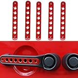 Santu Aluminum Grab Handle Pull Inserts Cover For Jeep Wrangler 2007 - 2017 JK/Unlimited (4 door, Red)