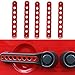 Santu Aluminum Grab Handle Pull Inserts Cover For Jeep Wrangler 2007 - 2017 JK/Unlimited (4 door, Red)