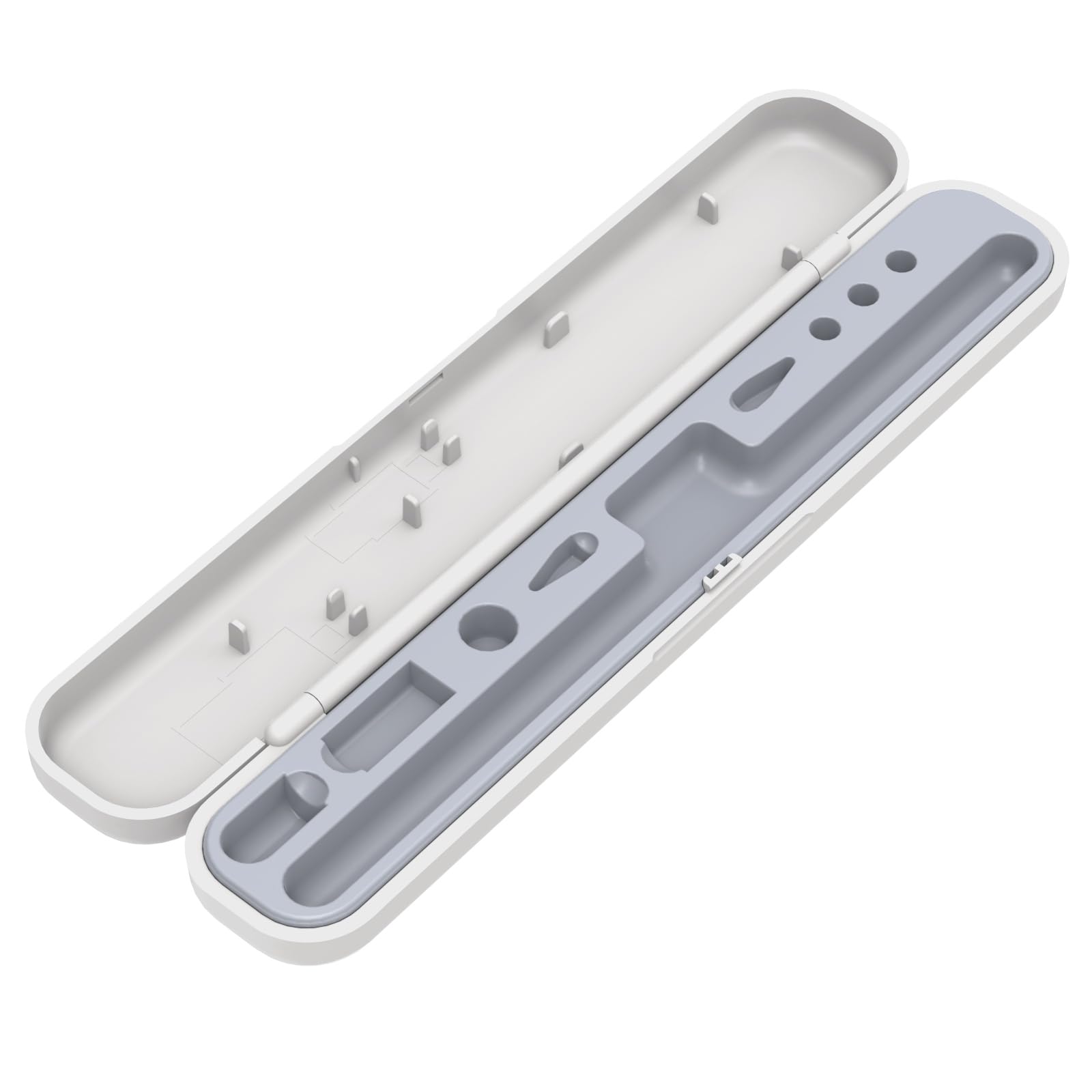 MOGOOD Carrying Case, Pencil Case for Apple Pencil 1st Generation/Apple Pencil 2nd Generation Case Holder, White with Grey Inner Liner