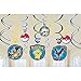 Amscan 12 Count Pokemon Foil Swirl Decorations, Multicolor
