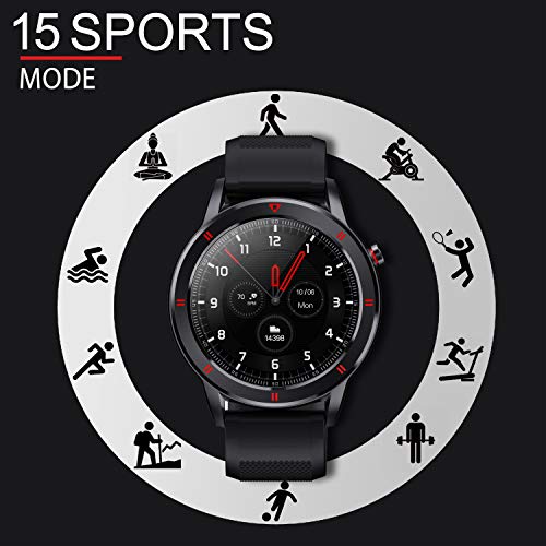 AQFIT W15 Fitness Smartwatch Activity Tracker| Waterproof | 4.2 Bluetooth | Metal Case | Full Touch Screen Display | for