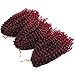 Silike Silky Ombre Marlybob Kinky Curl Jerry Curl Crochet Braids (3 Bundles/pack) 8'' Curly Wave Crochet Braiding Hair For Women (T1B/BUG)