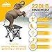 Outrav Camping Stool - Outdoor Travel Folding Small Chair - Portable Stool for Camping, Fishing, Hiking, Gardening, & Beach - Heavy Duty, Lightweight Easy to Carry Camping Seat with Carry Bag (Black)