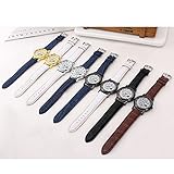 Han Shi Luxury Watch, Men Fashion Quartz Wristwatch Military Sport Leather Band Dial Clock