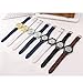 Han Shi Luxury Watch, Men Fashion Quartz Wristwatch Military Sport Leather Band Dial Clock