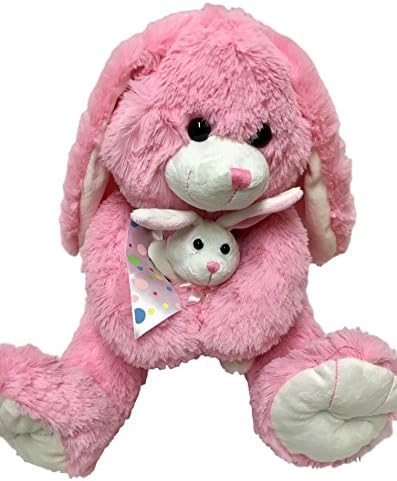 Large Plush Mama Bunny 18, With Baby Bunny - Easter, Birthday, Get Well Gift