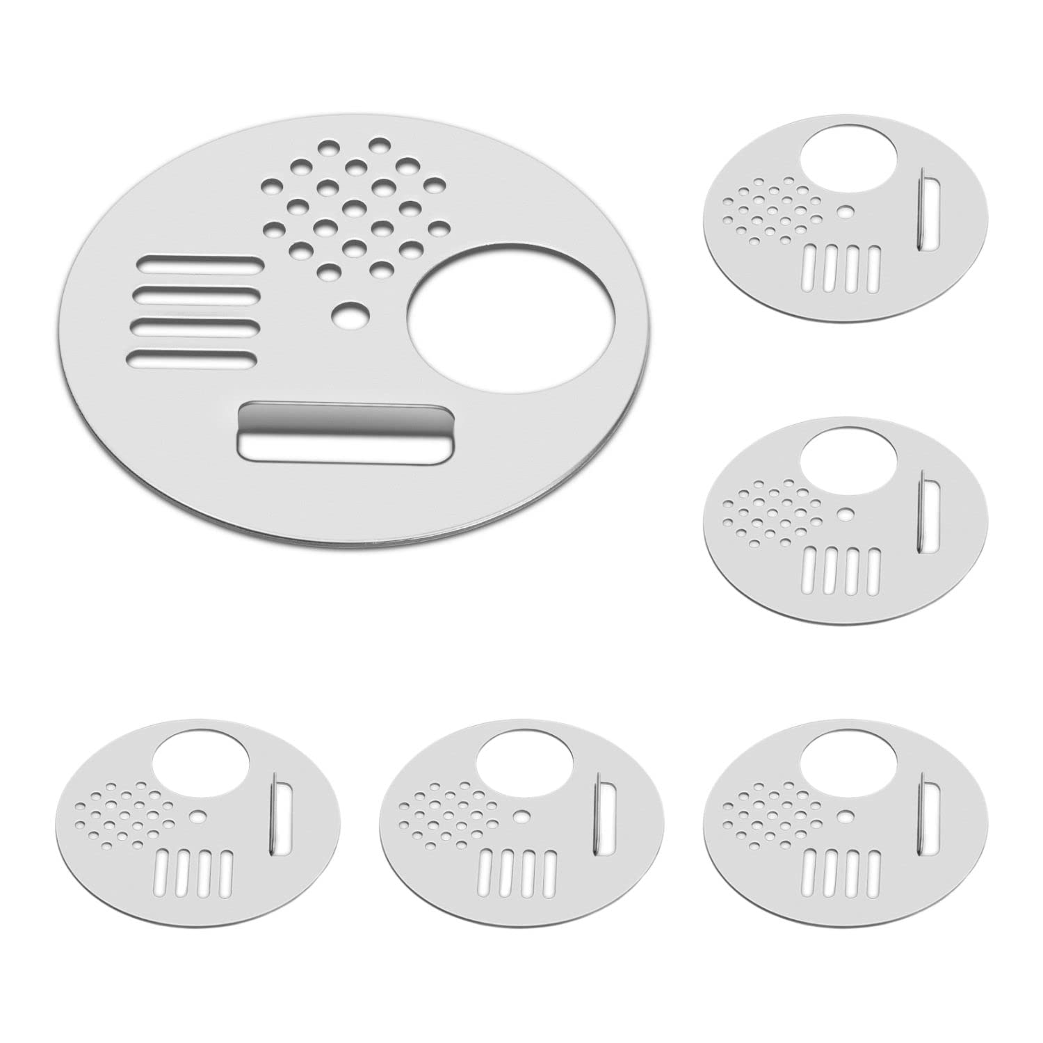 Flexzion Bee Hive Nuc Box Entrance Gate - 6 PCS 2.6 Inch Stainless Steel Bee Hive Entrance Disc & Bee Door with 4 Access Modes - Bee Hive Entrance Gate Disc for Nucleus & Full-Sized Hives