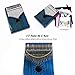 Moozica Mahogany Tone Wood Kalimba, Professional 17 Keys Acoustic Finger Thumb Piano Music Gift(Ocean Blue)