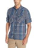 ExOfficio Men's Air Strip Macro Plaid Long Sleeve Shirt