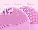Sonic Silicone Electric Face Brush USB Charging & Waterproof for Woman Teen Girl Wash(Pink)
