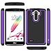 LG G Stylo Case, LK Drop Protection Shock-Absorption Impact Resistant Hybrid Dual Layer Armor Defender Protective Case Cover for LG G Stylo (Purple)