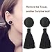 JOYJULY Beautiful Elegant Korean Style Thread Tassel Drop Dangling Earrings Ear Studs White