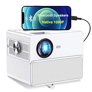 Bluetooth Projector, TOWOND HD 1080P-videoprojector met 7000 lumen en ingebouwde stereoluidsprekers, compatibel met USB…