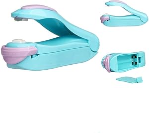 AISHEMI Mini Handheld Sealer Heat Bag Sealer Sealing Machine Hand Pressure Heat Sealing Machine Handheld Plastic Bag Sealer Mini Food Sealer for Plastic Bags Food Saver Storage (blue)