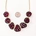 Jane Stone Purple Drusy Necklace Statement Necklace Bib Necklace Chunky Necklace(Fn0833-Purple)