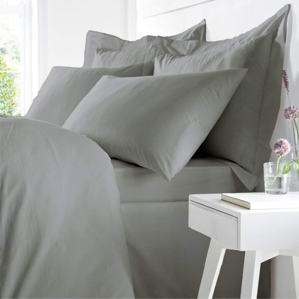 Bianca Egyptian Cotton Single Duvet Set Charcoal