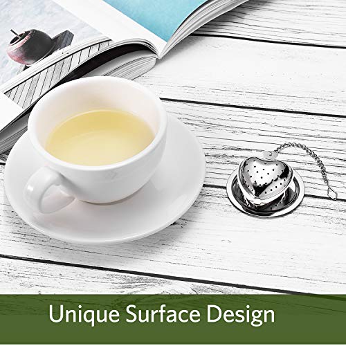 Senbowe 3 Pack Stainless Steel Tea Infuser Tea Strainer, Tea Infuser Threaded Connection 18/8 Stainless Steel with Extended Chain Hook to Brew Loose Leaf Tea& Herbal Teas- Great Gift for Tea Lovers