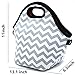 Orchidtent Neoprene Water Resistant Portable Lunch Bag Carry Case Tote with Zipper Strap Box Cooler Container Bags Picnic Outdoor Travel Fashionable Handbag Pouch for Women Men Kids Girls (GREY)