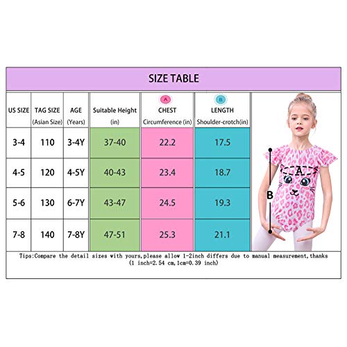 MHJY Girls Gymnastics Leotard Unicorn Ballet Dancewear One-Piece Activewear Bodysuit Athletic Leotards - Thumbnail 6
