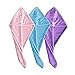 SOFTOWN Microfiber Hair Drying Towel Wrap Super Absorbent for Women with Short Hair (11 x 28 inch, 3 Colours pack)