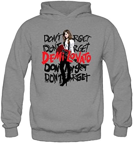 OPEND Women's Demi Lovato Hoodie Dark Grey XXL