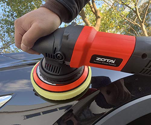 ZOTA Buffer Polisher, 15mm Long-Throw Orbital Polisher, 6" /850w Dual Action Polisher with Variable Speed/Soft Start/3 Professional Pads.