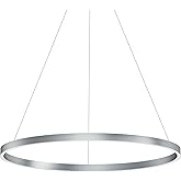 ET2 Lighting E52726-AL Groove - 35W 1 5CCT LED Pendant-1.25 Inch Tall and 32 Inch Wide, Finish Color: Brushed Aluminum