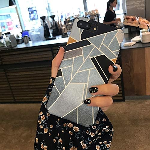 EINFFHO iPhone 8 Plus Case, iPhone 7 Plus Cover, Retro Painted Protector Bumper Shell Anti-Scratch Ultra Thin and Slim Fit Matte Hard Plastic Case Cover for iPhone 7 Plus/8 Plus, Grey