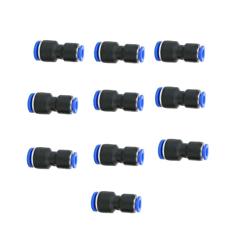 TOOLDO 10Pcs Reducing Fitting Pneumatic Fittings Quick Release Air Hose Connector Adapter 8mm - 6mm
