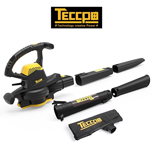 CHEAP Leaf Blower Vacuum, TECCPO TABV01G 12Amp 250MPH 410CFM 3 in 1
