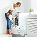 Large Cotton Rope Laundry Basket - Baby Laundry, Woven Laundry Basket, Dog Toy Basket, XXL Blanket Basket, Long Handles, Decorative Nursery Hamper | Grey White 20'' x 13'' Wide Extra Large