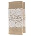 Ling's moment 12x72 Inch Burlap Table Runner With Lace, Farmhouse Decoration, Country Wedding Table Runner, Bridal & Baby Shower Décor,Spring Wedding Table Runner