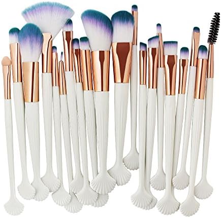 Eye Brush Set Aisikasi 20pcs Eye Makeup Brushes Professional Eyeliner Eyeshadow Blending Eyebrow Highlighter Concealer Cosmetics Brush (White)