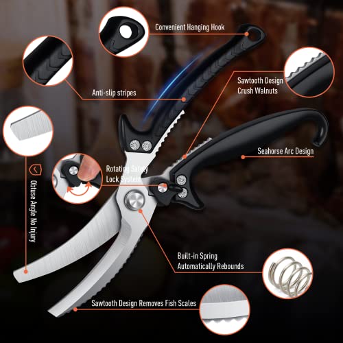 TIJERAS Kitchen Shears Heavy Duty Professional Food Cooking Scissors