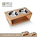 Petlo Elevated Dog and Cat Pet Feeder, Double Bowl Raised Stand Comes with Extra Two Stainless Steel Bowls (Small)