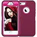 iPhone 5S Case,iPhone SE Case,Fogeek Heavy Duty PC and TPU Combo Protective Defender Body Armor Case Compatible for iPhone 5S,iPhone SE and iPhone 5 with Fingerprint Function (Wine Red/Rose)