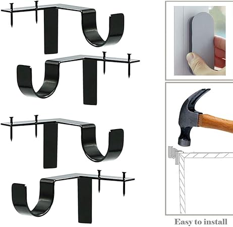 Amazon Com Trendia Single Curtain Rod Brackets 2pair Curtain Rod
