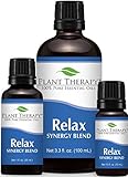 Relax Synergy (Mental Relaxation) Essential Oil Blend. 100% Pure, Undiluted, Therapeutic Grade. (Blend of: Lavender, Marjoram, Patchouli, Mandarin, Geranium and Chamomile)