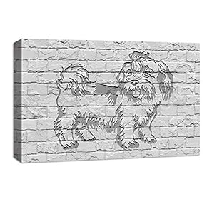 Canvas Wall Art Abstract Wild Animals Painting Artwork for Home Prints Framed - 12x18 inches