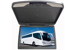 Kunfine Car Overhead Player 17.3 Inch Wide IPS Screen Video Car Roof Mount Monitor Stereo Flip Down Overhead Car Monitor Remo