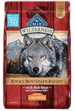 Blue Buffalo Wilderness Rocky Mountain Recipe High Protein Grain Free, Natural Adult Large Breed Dry Dog Food, Red Meat 22-lb